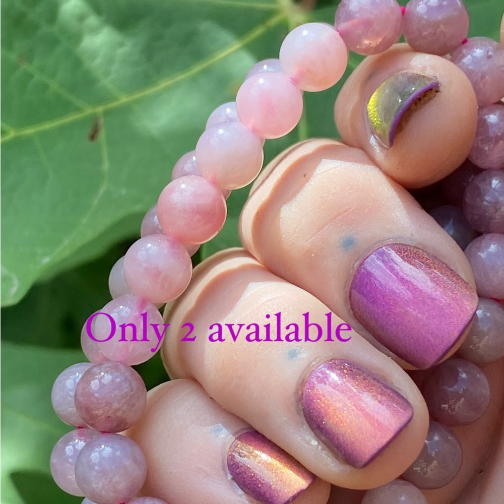 One Beautiful Lavendar Rose Quartz Bracelet